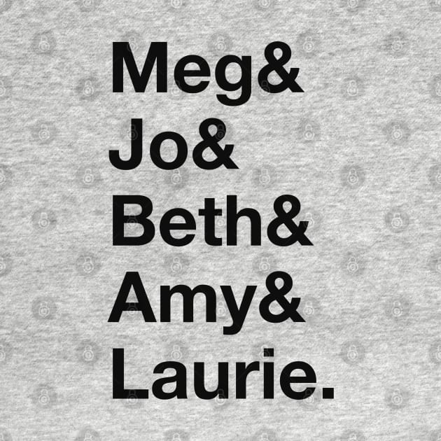 Little Women Jetset Name Art - Meg, Jo, Beth, Amy, Laurie - by KellyDesignco by KellyDesignCompany